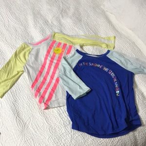 Girls size 6/6x 3/4 sleeve tee bundle